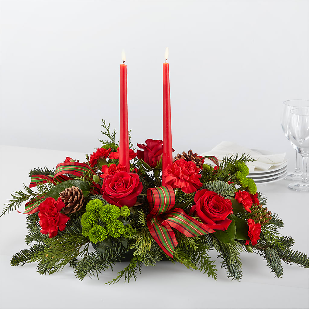 By the Candlelight Centerpiece – TIGERLILY'S FLOWERS, Broken Arrow OK
