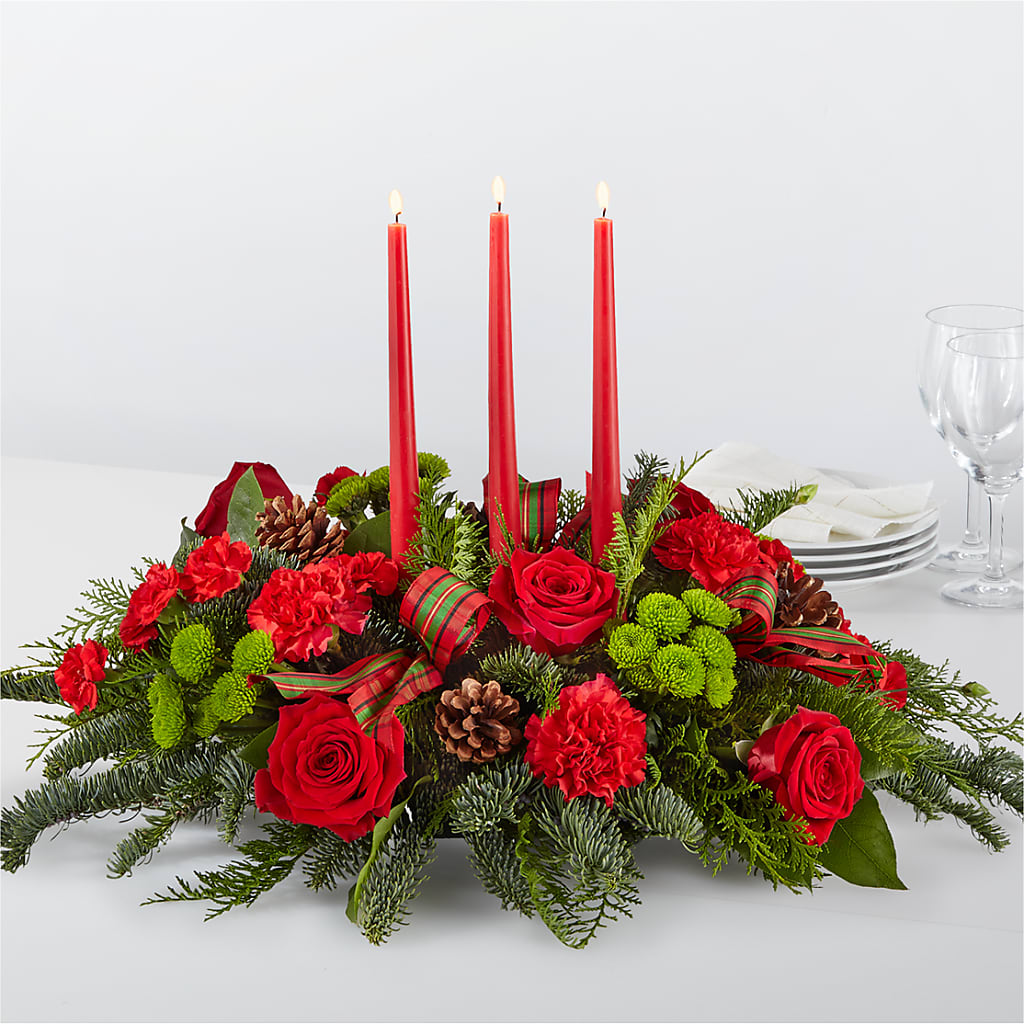 By the Candlelight Centerpiece – TIGERLILY'S FLOWERS, Broken Arrow OK