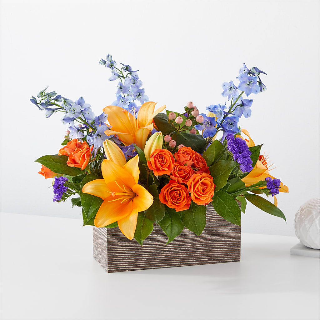 Radiant Citrus Box Bouquet – TIGERLILY'S FLOWERS, Broken Arrow OK