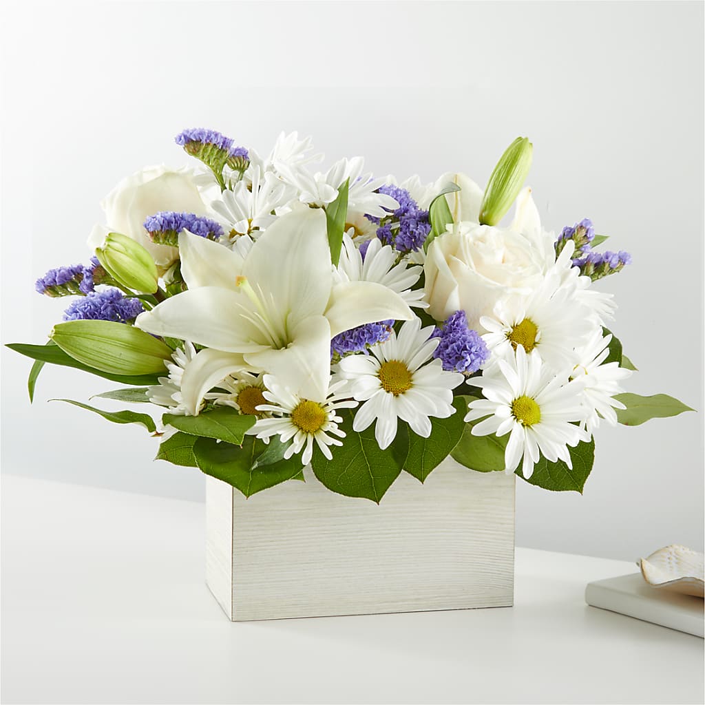 Beyond Blue Box Bouquet – TIGERLILY'S FLOWERS, Broken Arrow OK
