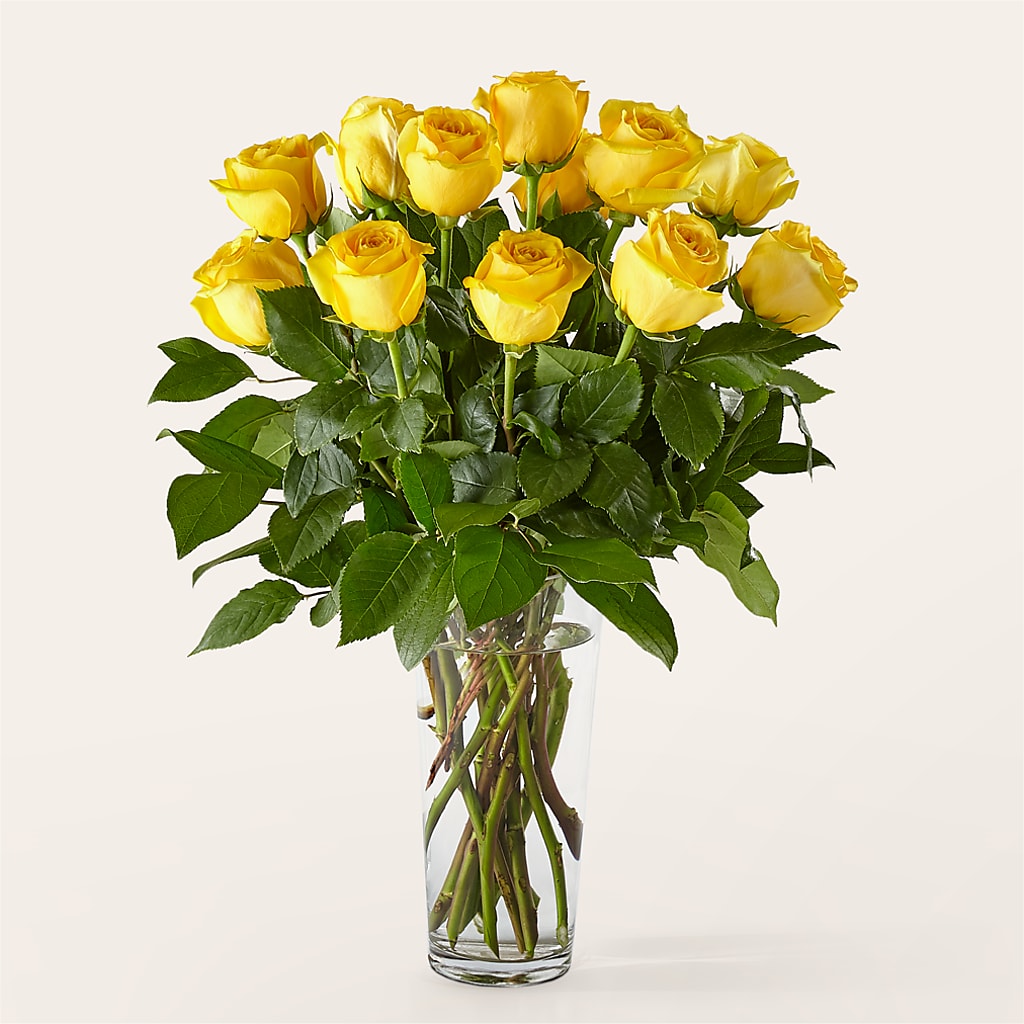 Long Stem Yellow Rose Bouquet – TIGERLILY'S FLOWERS, Broken Arrow OK