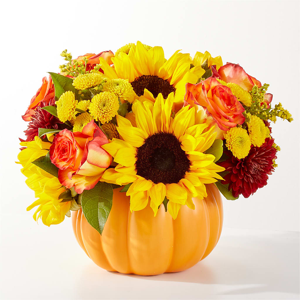 Golden Gourd Pumpkin Bouquet – TIGERLILY'S FLOWERS, Broken Arrow OK