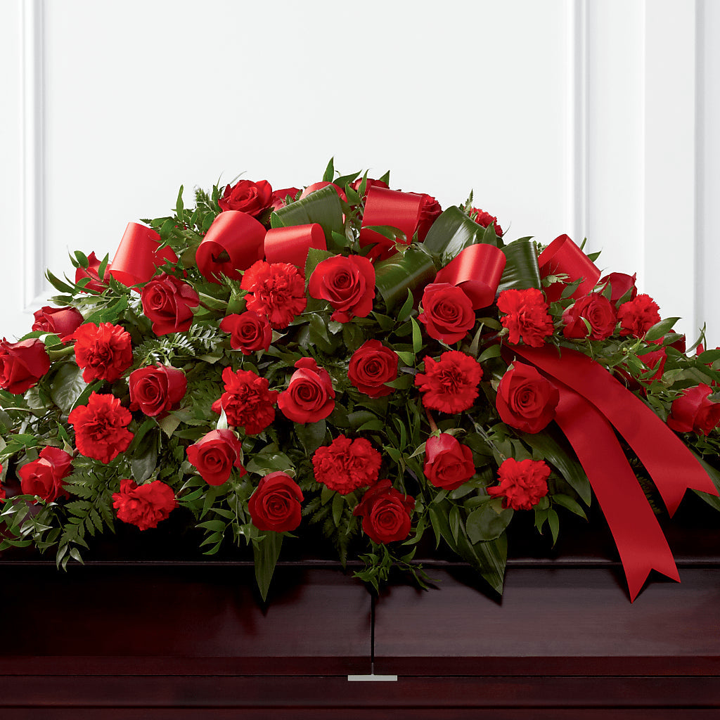 Tribute of Life Casket Spray – TIGERLILY'S FLOWERS, Broken Arrow OK