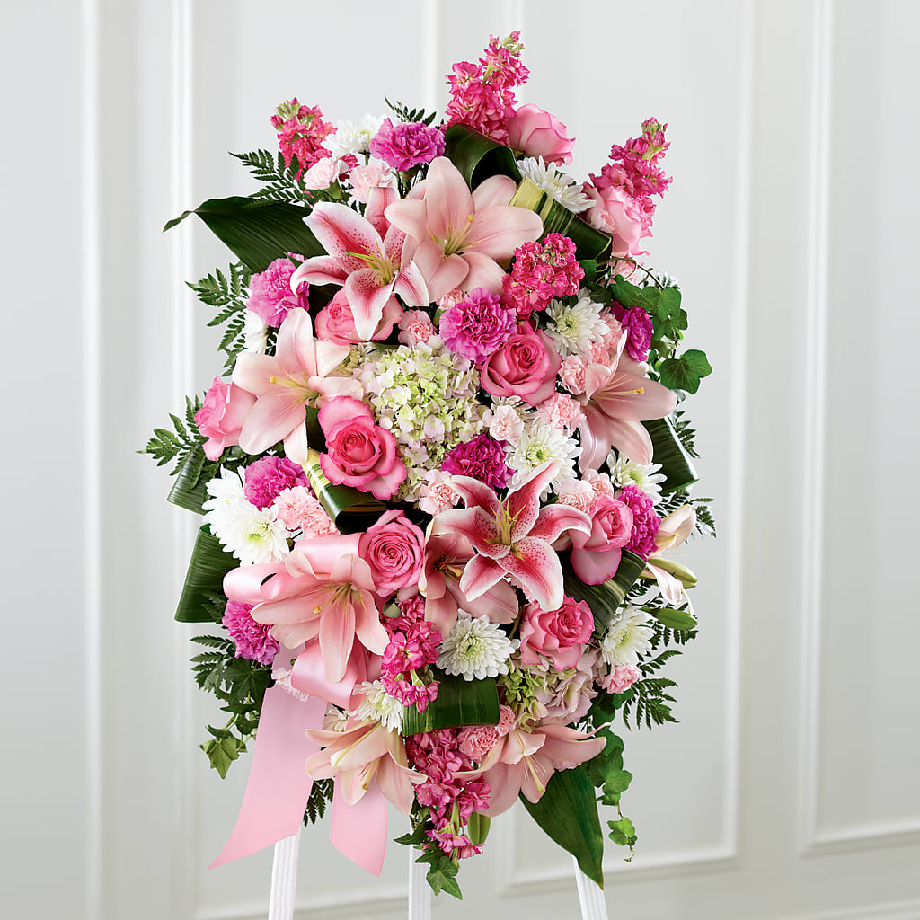 Comforting Standing Spray – TIGERLILY'S FLOWERS, Broken Arrow OK