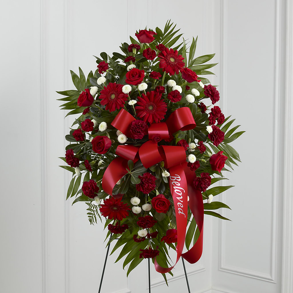 Treasured Memories Standing Spray – TIGERLILY'S FLOWERS, Broken Arrow OK