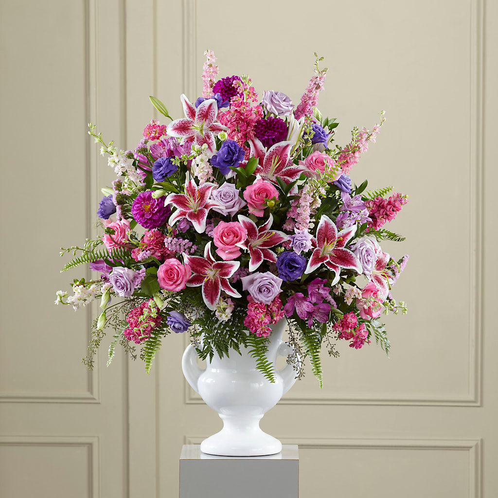 Peaceful Tribute Arrangement – TIGERLILY'S FLOWERS, Broken Arrow OK
