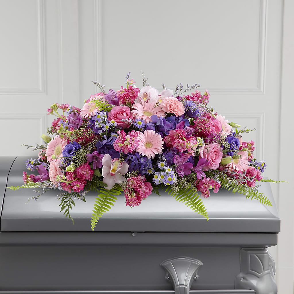 Glorious Garden Casket Spray – TIGERLILY'S FLOWERS, Broken Arrow OK