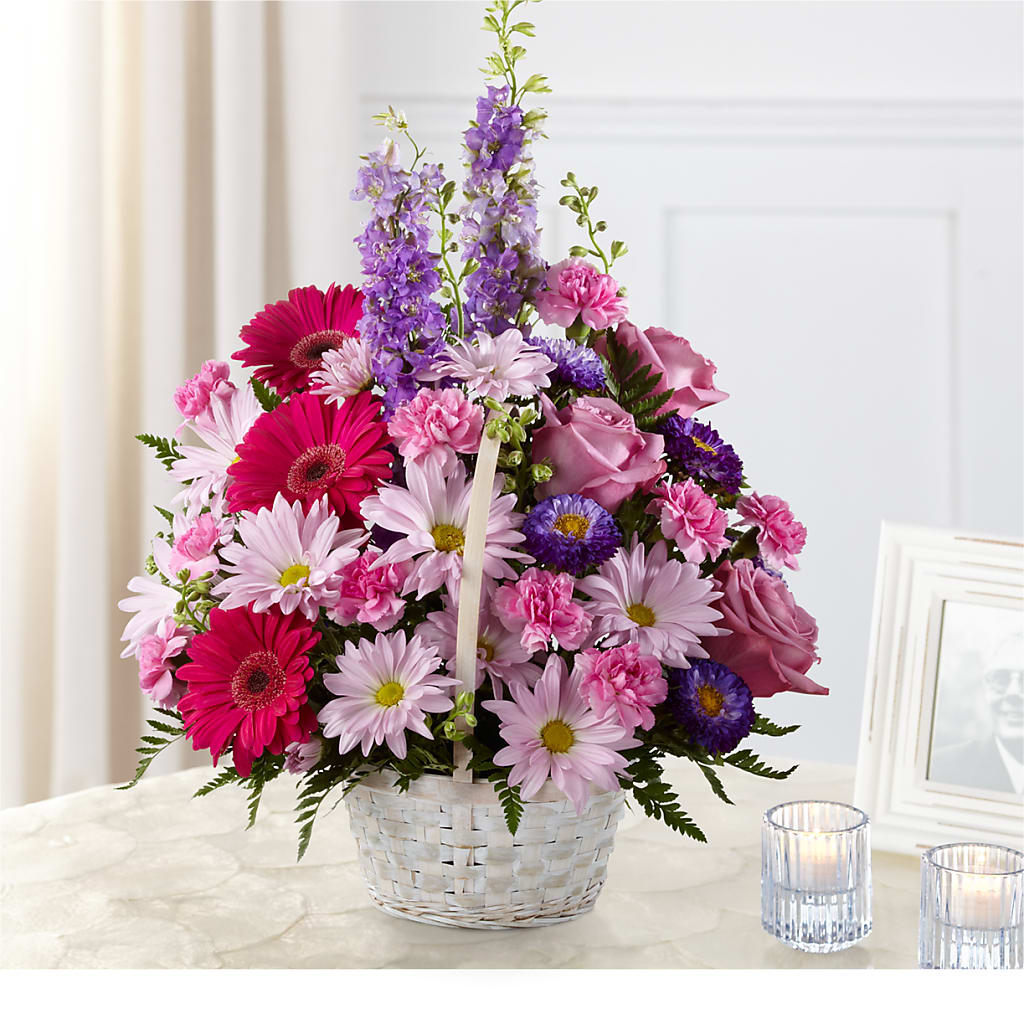 Pastel Peace Basket – TIGERLILY'S FLOWERS, Broken Arrow OK