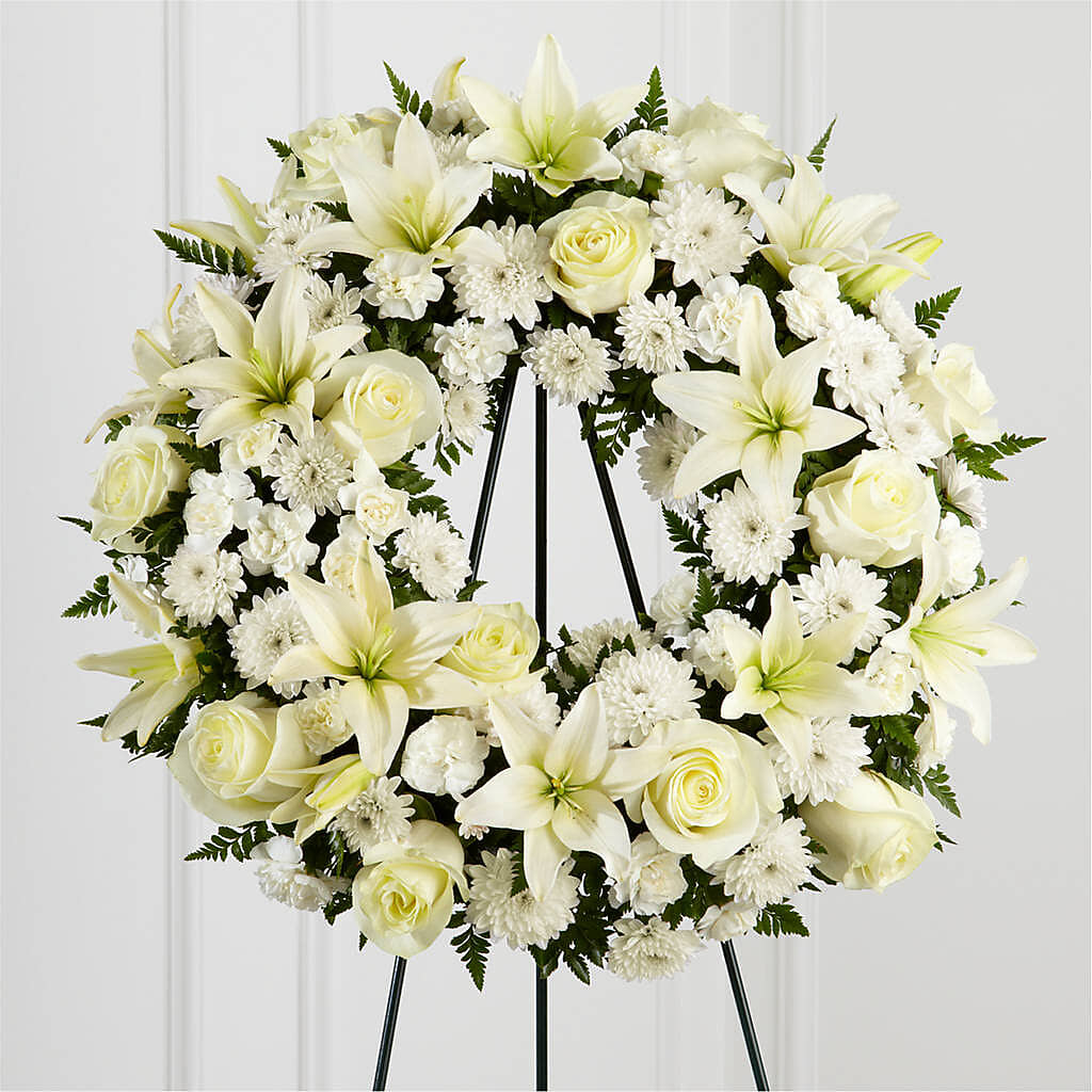 Treasured Tribute Wreath – TIGERLILY'S FLOWERS, Broken Arrow OK