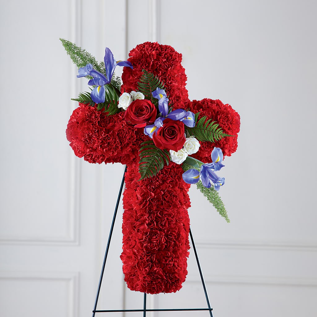 Faithful Hero Floral Cross – TIGERLILY'S FLOWERS, Broken Arrow OK