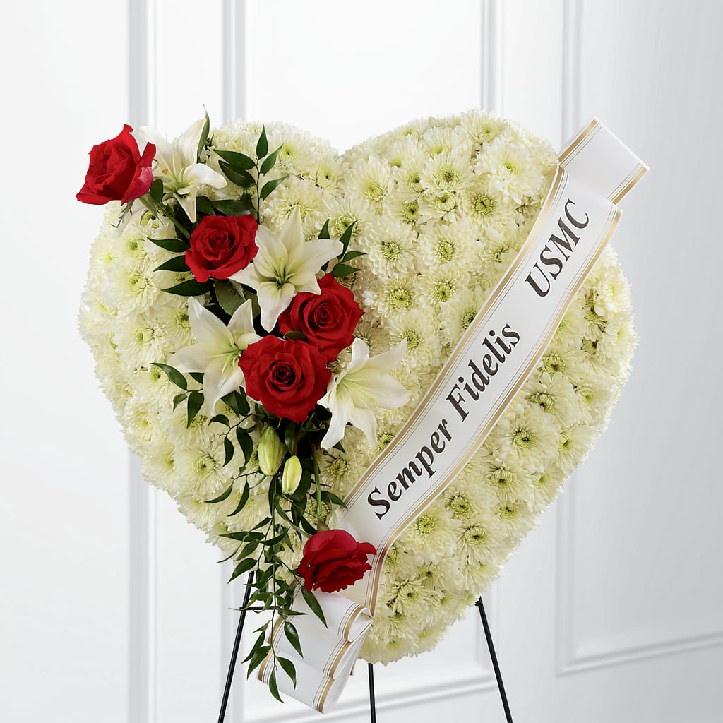 Heartfelt Hero Standing Heart – TIGERLILY'S FLOWERS, Broken Arrow OK