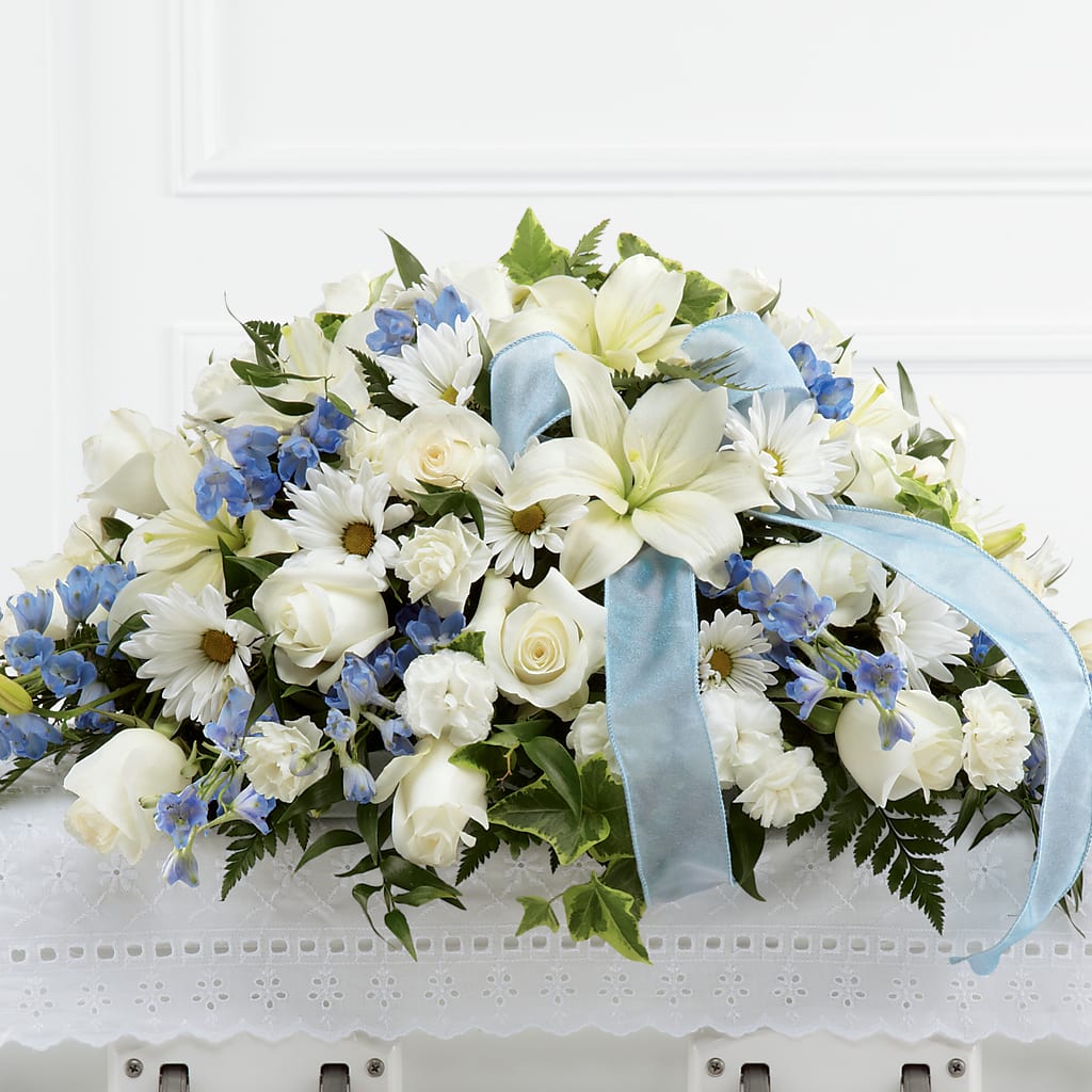 Tender Treasure Casket Spray – TIGERLILY'S FLOWERS, Broken Arrow OK