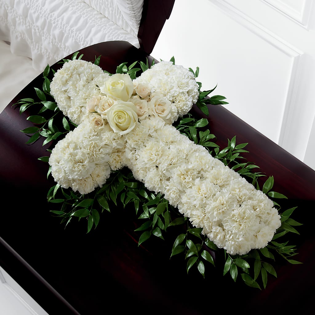 Peaceful Memories Casket Spray (Standard) – TIGERLILY'S FLOWERS, Broken Arrow OK