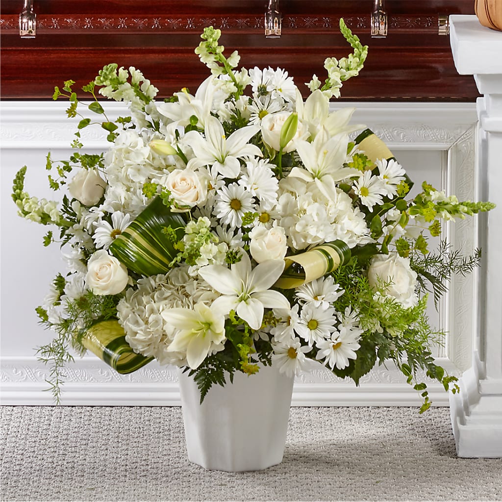Thoughts of Tranquility Floor Basket – TIGERLILY'S FLOWERS, Broken Arrow OK