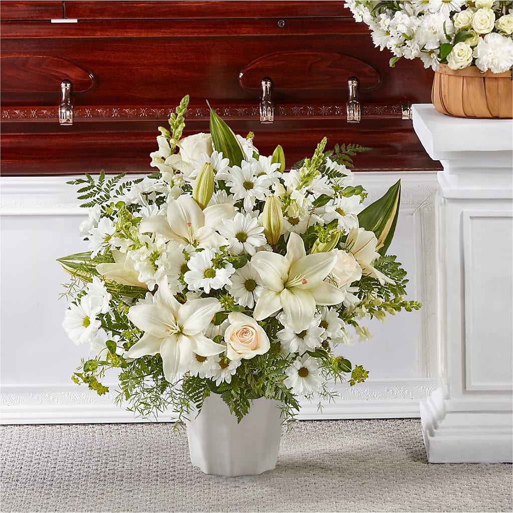 Thoughts of Tranquility Floor Basket – TIGERLILY'S FLOWERS, Broken Arrow OK