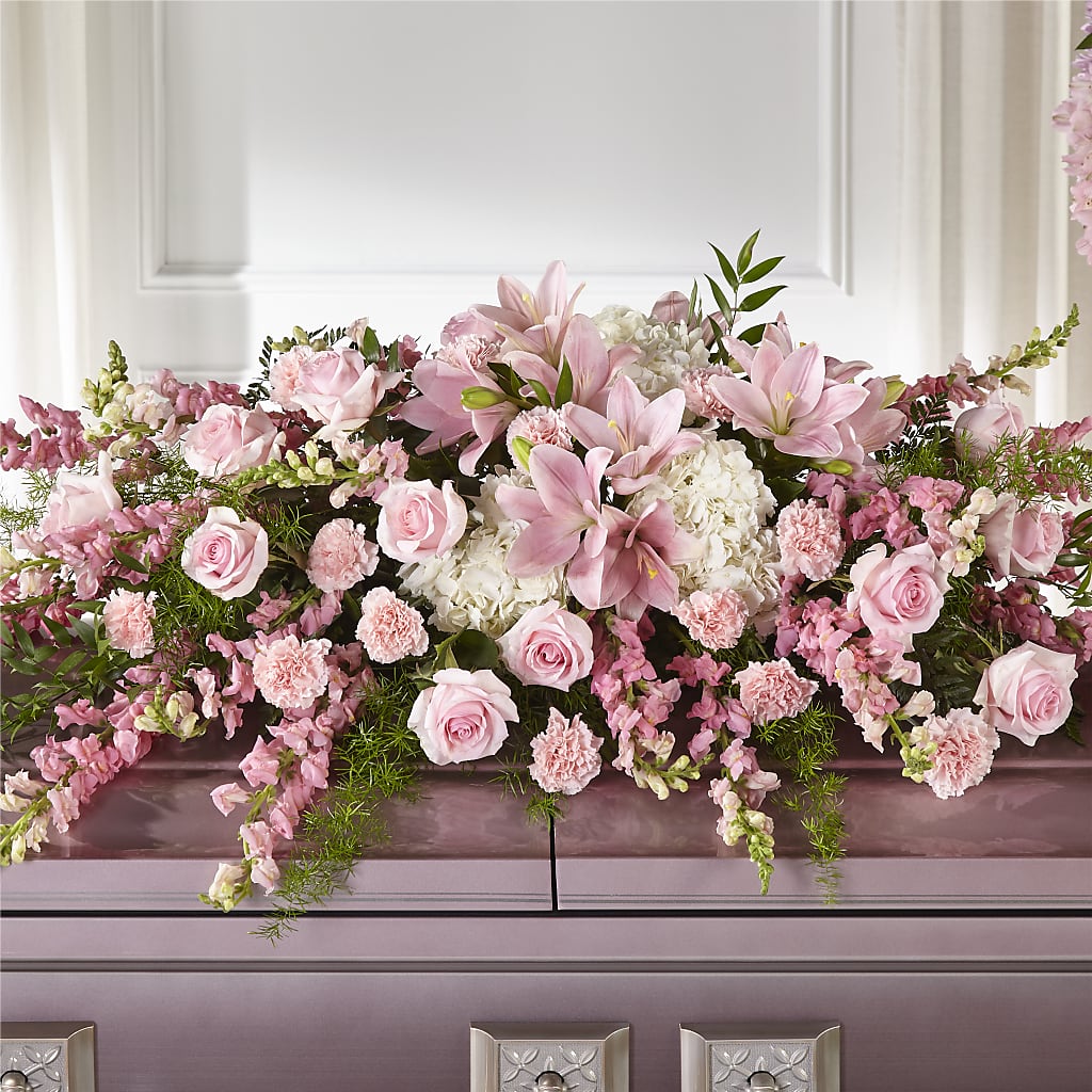 Life & Remembrance Casket Spray – TIGERLILY'S FLOWERS, Broken Arrow OK