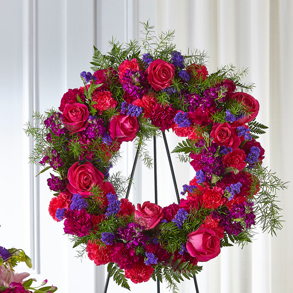 Calming Colors Wreath – TIGERLILY'S FLOWERS, Broken Arrow OK