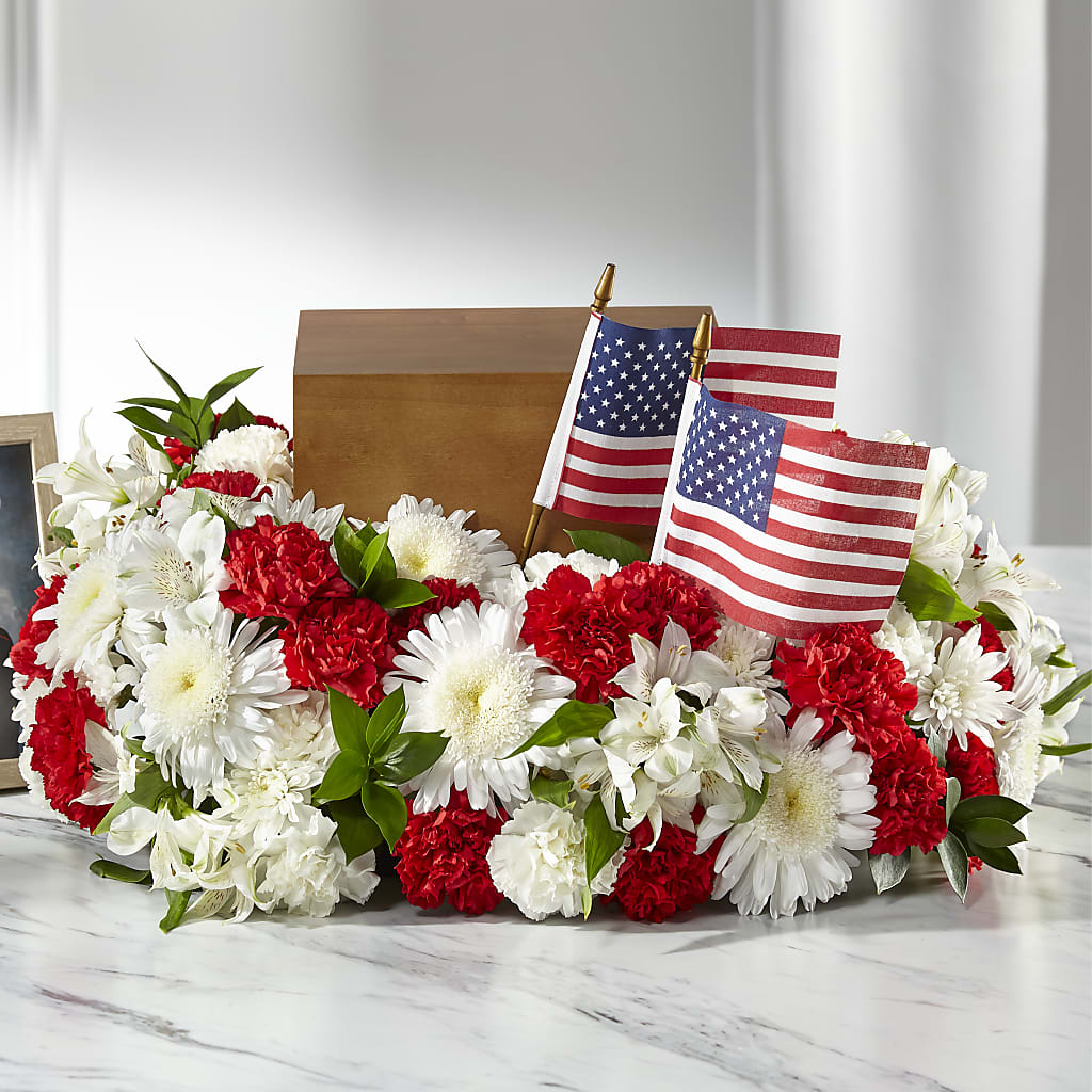 Spirit of Patriotism Cremation Adornment – TIGERLILY'S FLOWERS, Broken Arrow OK