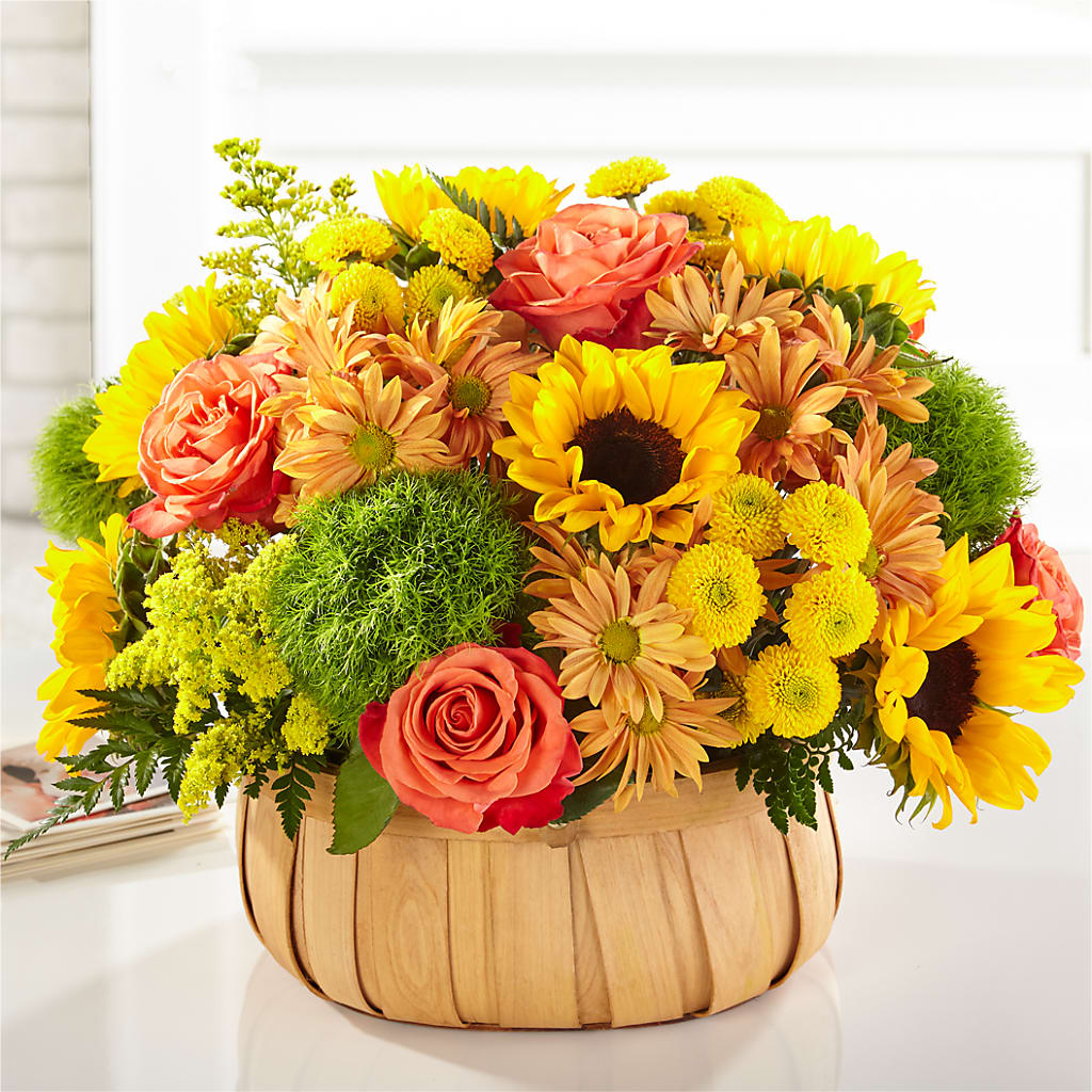Harvest Sunflower Basket – TIGERLILY'S FLOWERS, Broken Arrow OK