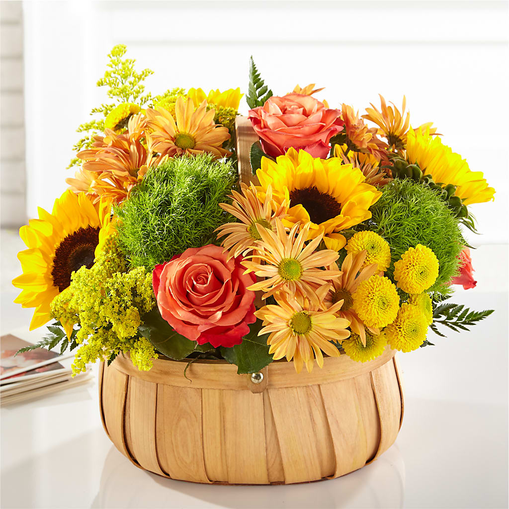 Harvest Sunflower Basket – TIGERLILY'S FLOWERS, Broken Arrow OK