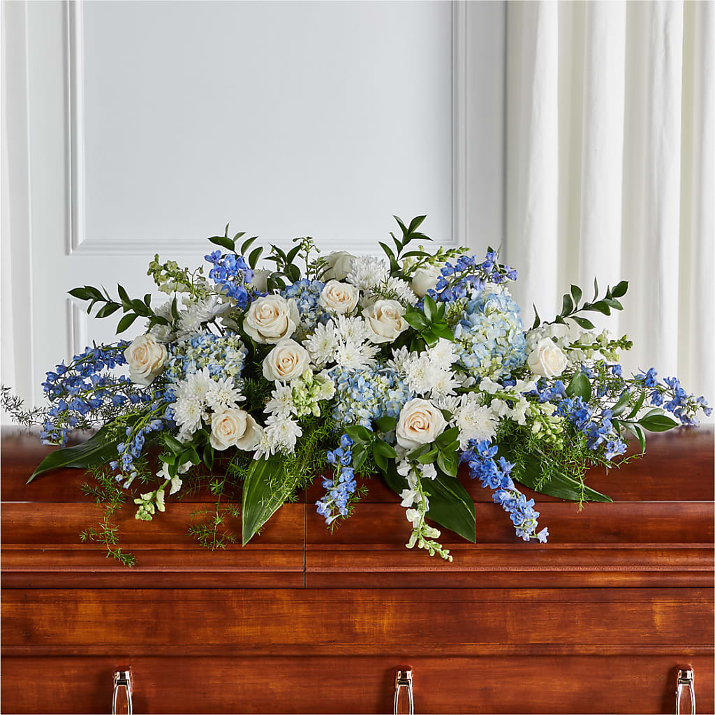 Timeless Essence Casket Spray – TIGERLILY'S FLOWERS, Broken Arrow OK