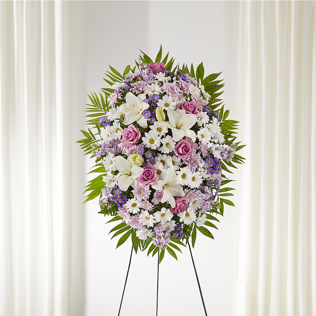 Surrounded by Love Standing Spray – TIGERLILY'S FLOWERS, Broken Arrow OK