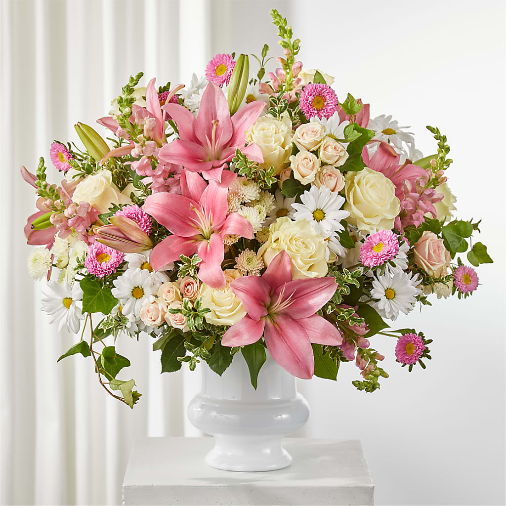Empathetic Blooms Urn Arrangement – TIGERLILY'S FLOWERS, Broken Arrow OK