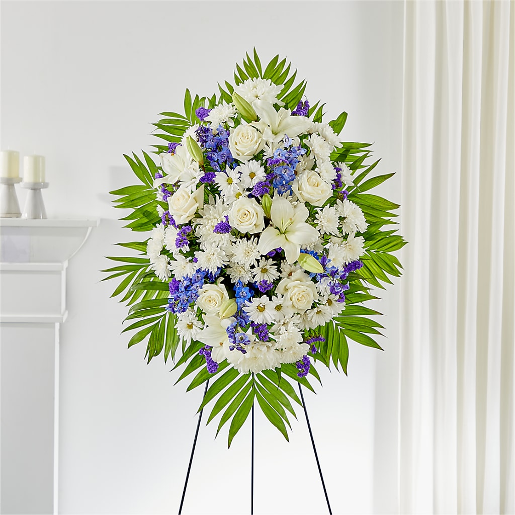 At Rest Standing Spray – TIGERLILY'S FLOWERS, Broken Arrow OK