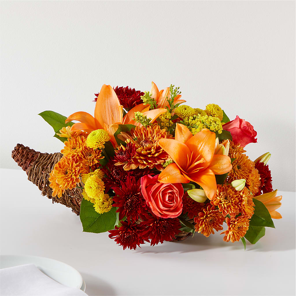 Bouquet of Blessings Cornucopia – TIGERLILY'S FLOWERS, Broken Arrow OK