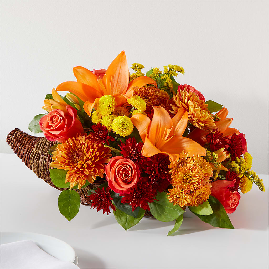 Bouquet of Blessings Cornucopia – TIGERLILY'S FLOWERS, Broken Arrow OK