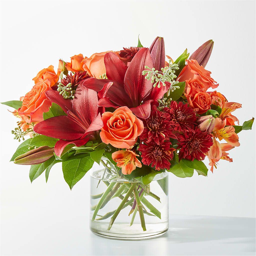 Crimson Leaves Bouquet – TIGERLILY'S FLOWERS, Broken Arrow OK