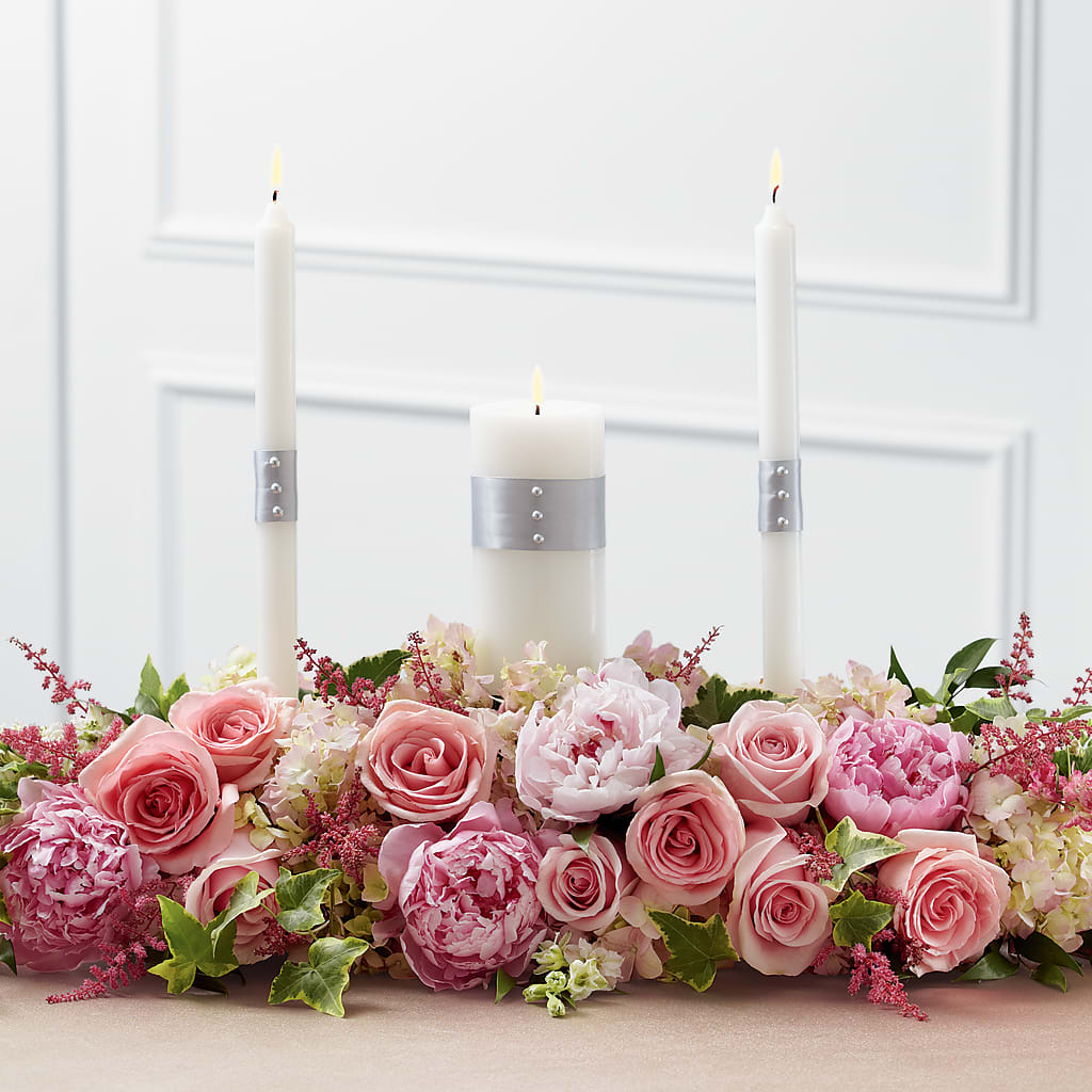 Worldwide Romance Unity Candle Arrangement – TIGERLILY'S FLOWERS, Broken Arrow OK