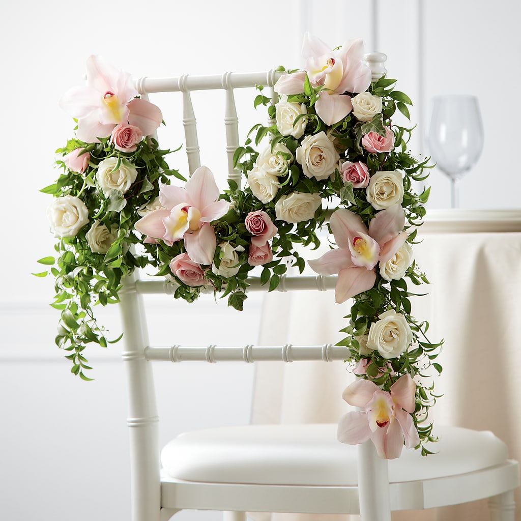 Orchid Rose Chair Décor – TIGERLILY'S FLOWERS, Broken Arrow OK