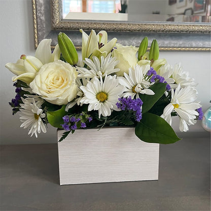 Beyond Blue Box Bouquet – TIGERLILY'S FLOWERS, Broken Arrow OK