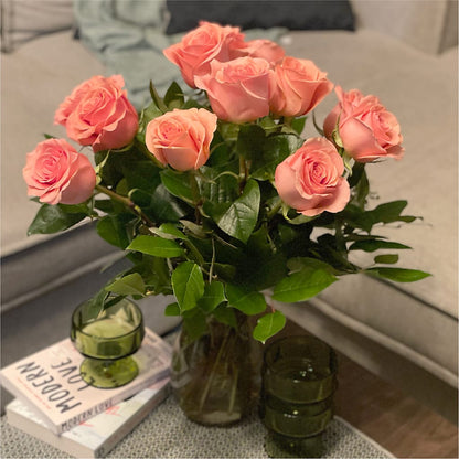 Long Stem Pink Rose Bouquet – TIGERLILY'S FLOWERS, Broken Arrow OK