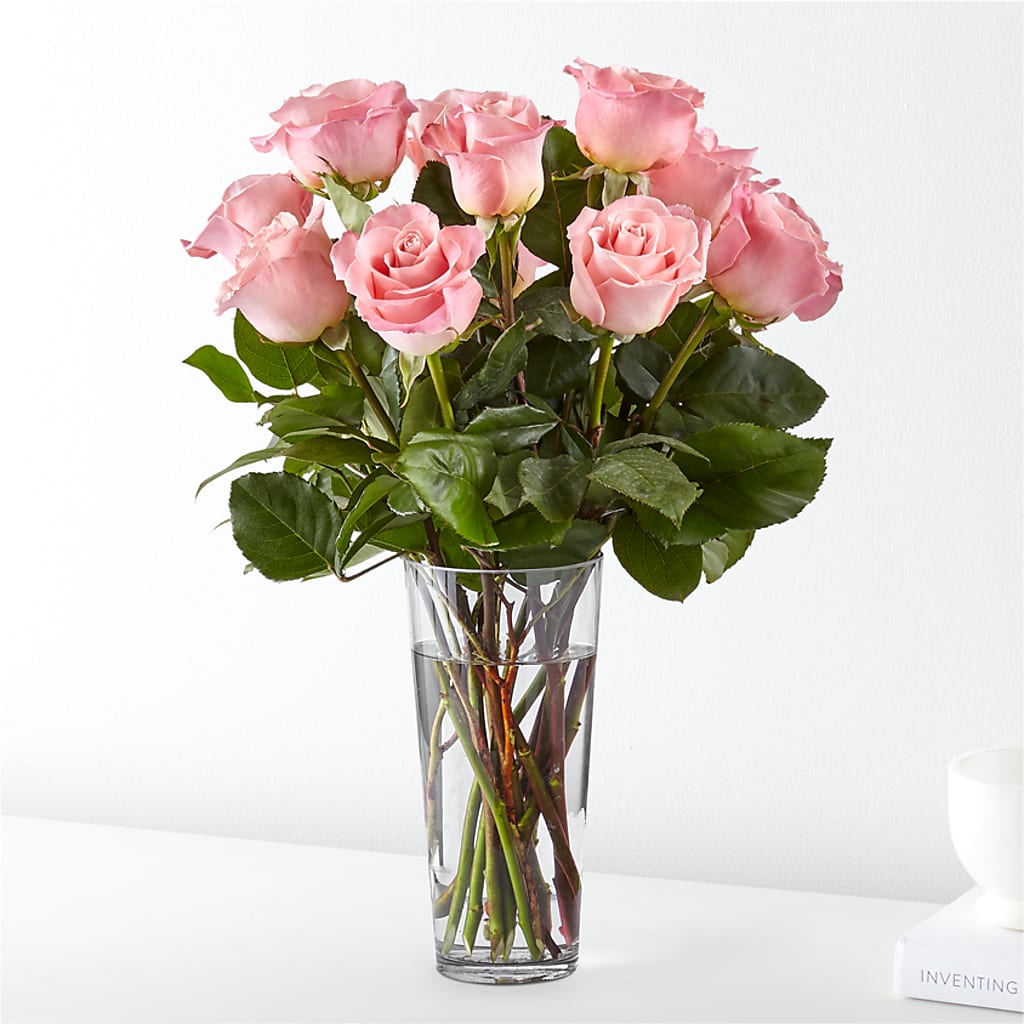 Long Stem Pink Rose Bouquet – TIGERLILY'S FLOWERS, Broken Arrow OK