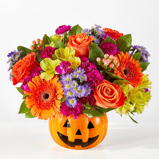 Tricks & Treats Pumpkin – TIGERLILY'S FLOWERS, Broken Arrow OK