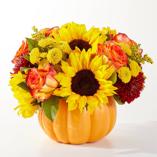 Golden Gourd Pumpkin Bouquet – TIGERLILY'S FLOWERS, Broken Arrow OK