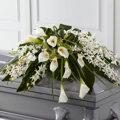 Angel Wings Casket Spray – TIGERLILY'S FLOWERS, Broken Arrow OK