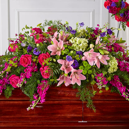 Radiant Tribute Casket Spray – TIGERLILY'S FLOWERS, Broken Arrow OK