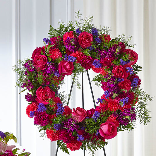 Calming Colors Wreath – TIGERLILY'S FLOWERS, Broken Arrow OK