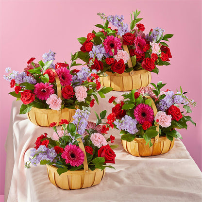 Pink Picnic Basket – TIGERLILY'S FLOWERS, Broken Arrow OK
