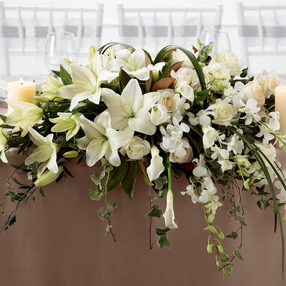 White Linen Arrangement – TIGERLILY'S FLOWERS, Broken Arrow OK